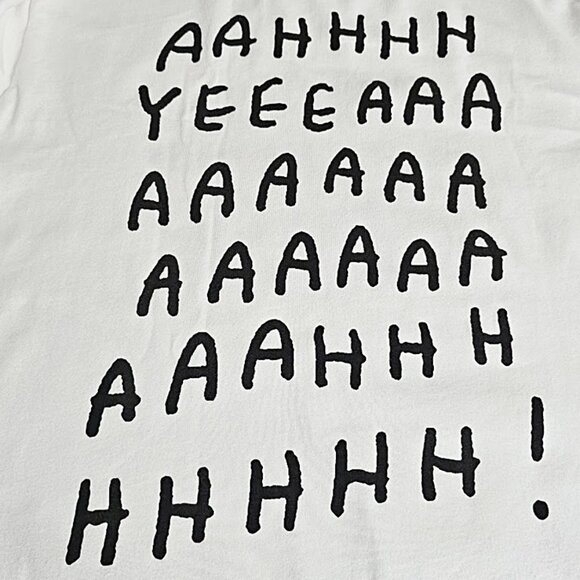 Uniqlo x Jason Polan Tee Burger YEEAAA! Art T shirt White L Mens SPRZ NY - Picture 3 of 14